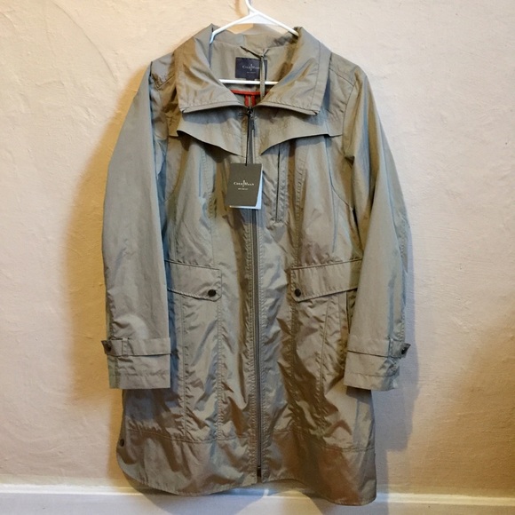 Cole Haan Jackets & Blazers - Cole Haan hooded Trench Rain Coat packable w/Pouch